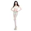 Blancho SE-6661-GREEN Special Seamless Open Crotch Stockings - Green - Medium