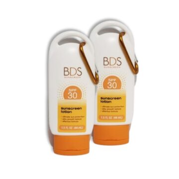 Loción protectora solar BDS con FPS 30, máxima protección solar, 1,5 fl oz (paquete de 2)