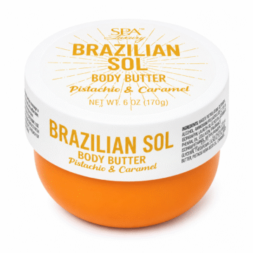 Body Butter - SPA Luxury Brazilian Sol, Pistachio & Caramel Scent Deep Hydrating Body Cream for Dry Skin – Sweet Scented Moisturizer for Soft, Smooth & Glowing Skin - 6 oz (170g)